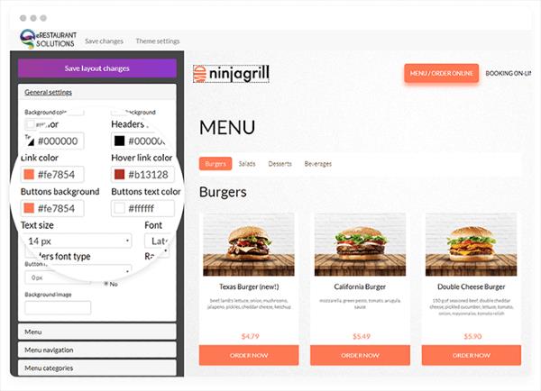 Online Food Ordering Customized Design