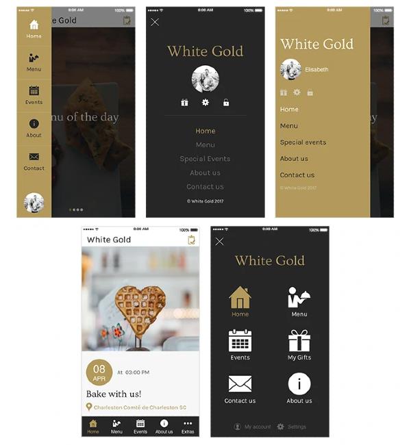 Restaurant App Builder Advanced Design System