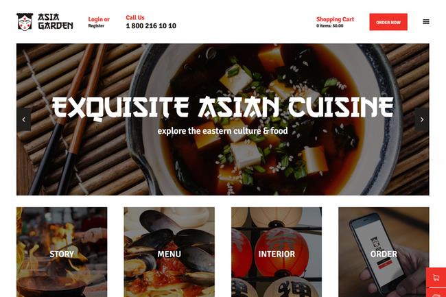 Asian Restaurant Websites