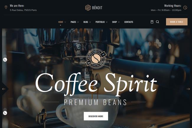 Coffee Shop Websites