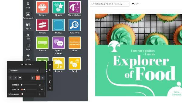 Social Media Post Graphics Editor